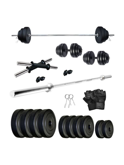 FITMAX PVC 32 kg Home Gym Combo (Black)-FITMAX-Footwear-TATA CLIQ