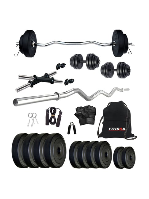 FITMAX PVC 70kg Home Gym Combo (Black)-FITMAX-Footwear-TATA CLIQ