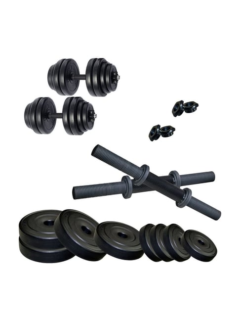 FITMAX K PVC DM DRB 22kg Home Gym Combo (Black)-FITMAX-Footwear-TATA CLIQ