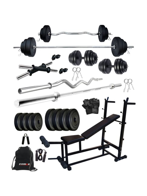 FITMAX K PVC DM DRB 4kg Combo Home Gym Kit (Black)