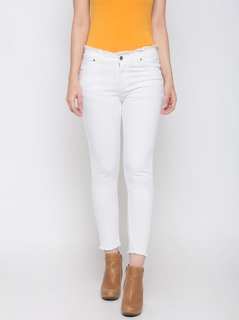 Globus White Skinny Fit Jeans