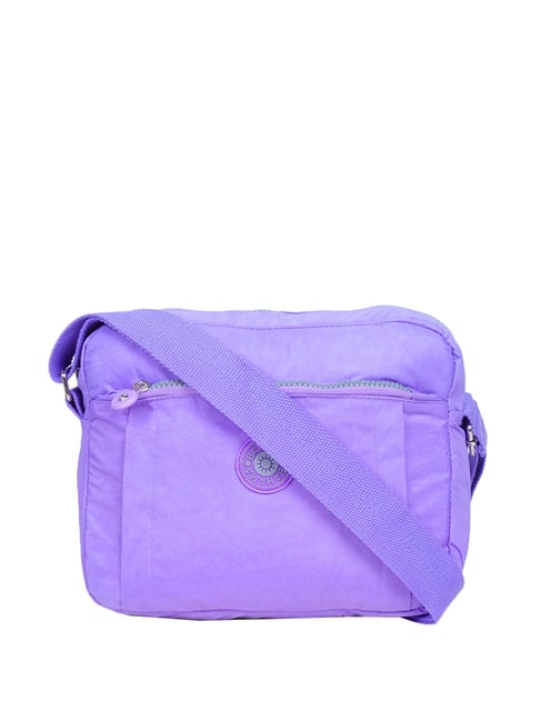 Buy Bahama Crinkle Light Purple Solid Medium Sling Handbag For