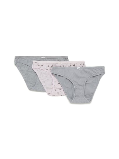 Buy Wunderlove Solid Grey Seam-free Brief from Westside