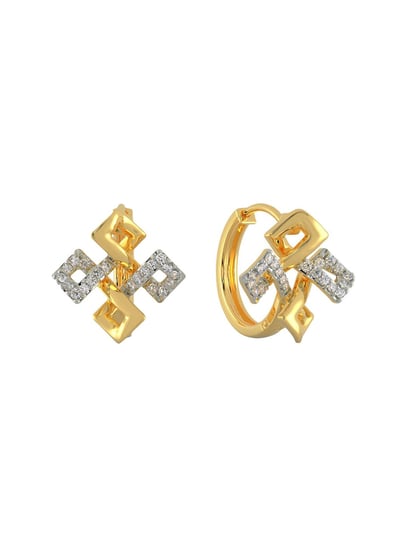 Buy Senco Gold& Diamonds Glow of Swastik Gold Earrings Online at  desertcartINDIA