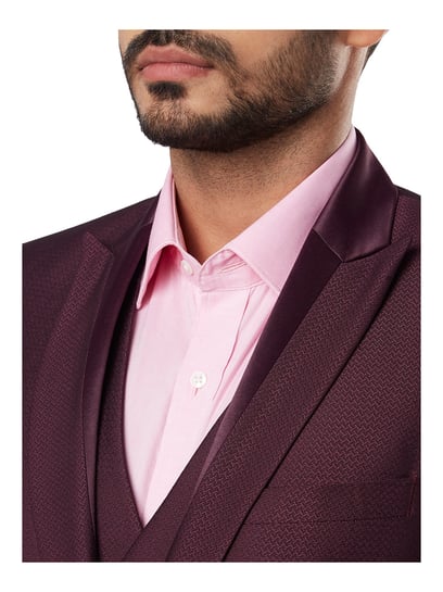 Buy Wine Suit Sets for Men by ARROW Online | Ajio.com
