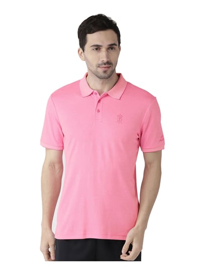 pink t shirt with collar