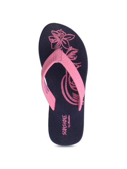 Buy Sunshine by Bata Pink Navy Flip Flops for Women at Best