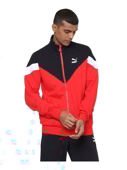 red and black puma jacket