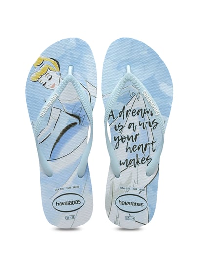 Buy Havaianas Slim Princess Cinderella Sky Blue Flip Flops for