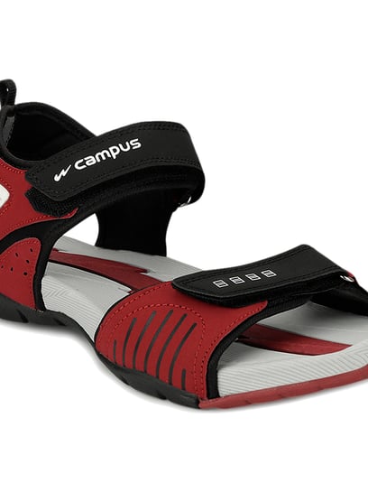 Campus Kids SD-059C BLK-RED Outdoor Sandals -2 UK/India : Amazon.in: Fashion