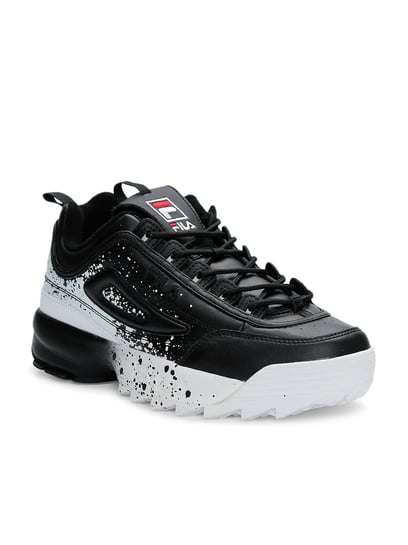 Fila disruptor sale trainers in black