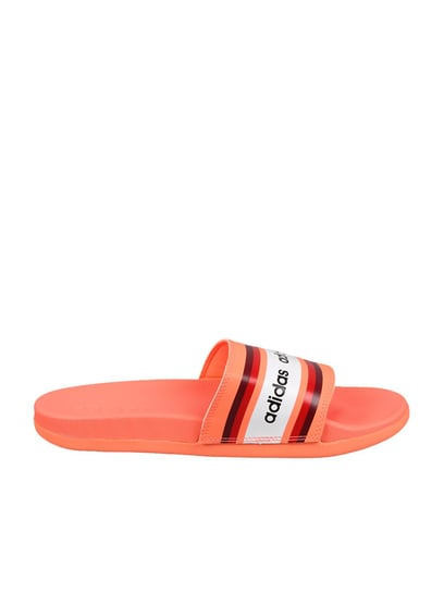 adidas flip flops orange