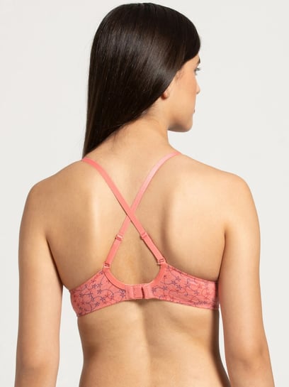 Buy Jockey Red Melange Printed Padded Under Wired UL50 T-Shirt Bra