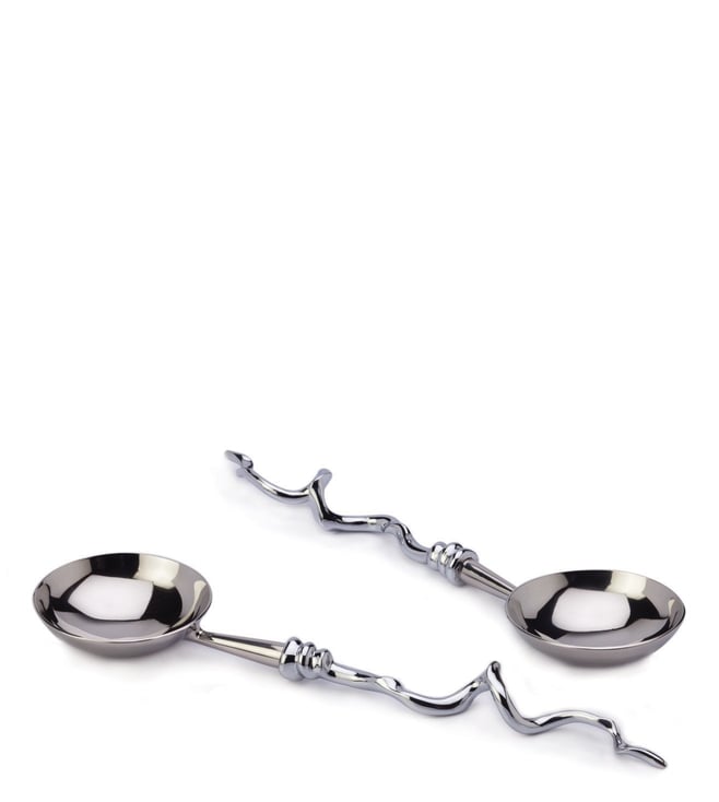 Buy Mukul Goyal Silver Chrome Eden Serving Spoons Online @ Tata CLiQ Luxury