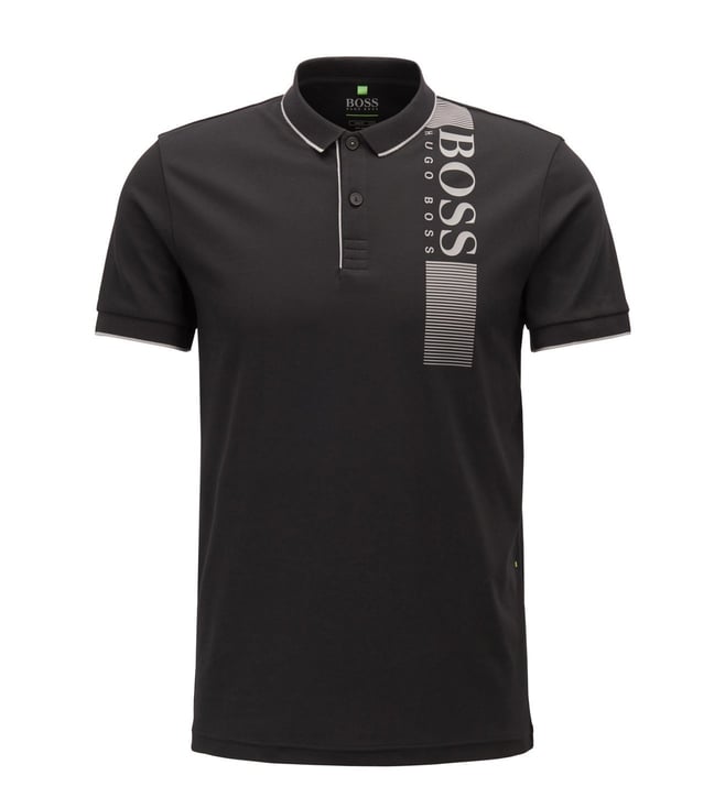 Glat vandrerhjemmet Ib Buy Hugo Boss Black PL-Tech 10208645 01 Polo T-Shirt for Men Online @ Tata  CLiQ Luxury