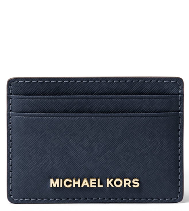 michael kors card holder blue