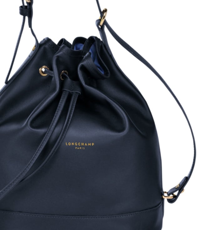 navy bucket bag