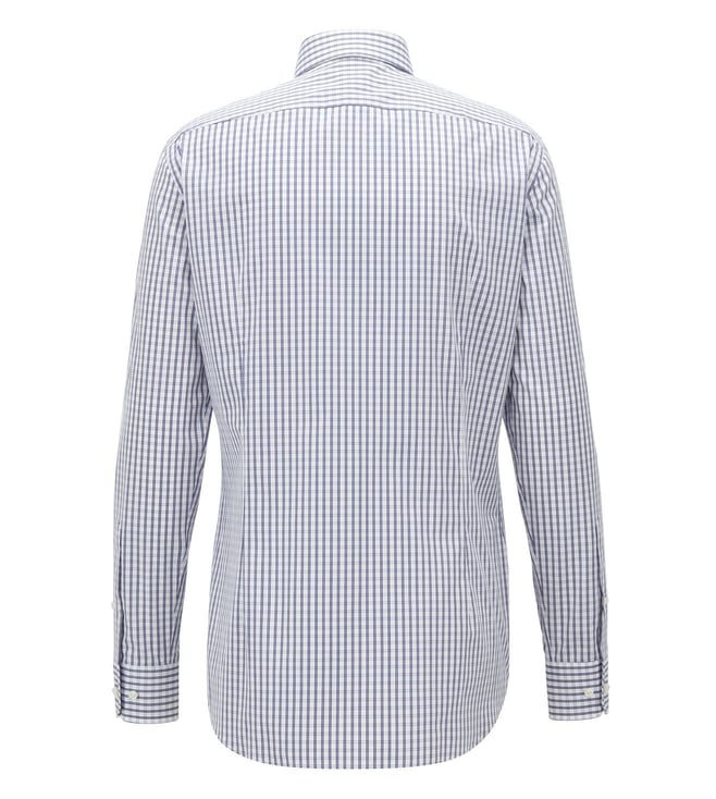 Buy Hugo Boss Medium Blue T-Christo Slim Fit Shirt for Men Online ...