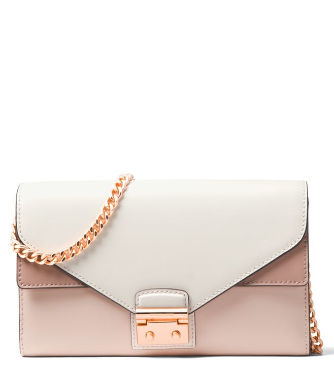 michael kors bag pink and cream