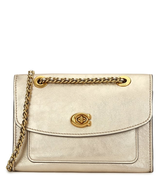 Coach parker shoulder online bag in patent leather