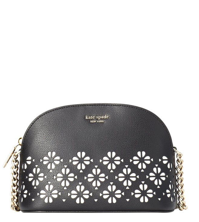 Kate Spade black leather crossbody bag with chain handle