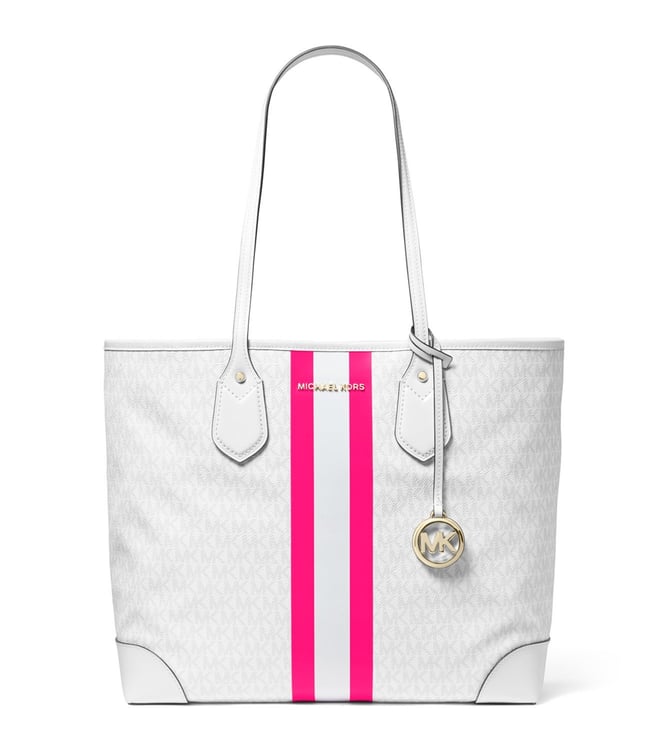 Buy MICHAEL Michael Kors White & Neon Pink Eva Medium Logo Tote for Women  Online @ Tata CLiQ Luxury