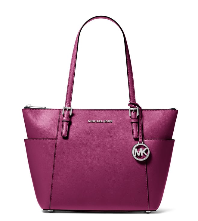 Michael Kors Jet Set Medium Carryall Tote Purple MK + Lavender