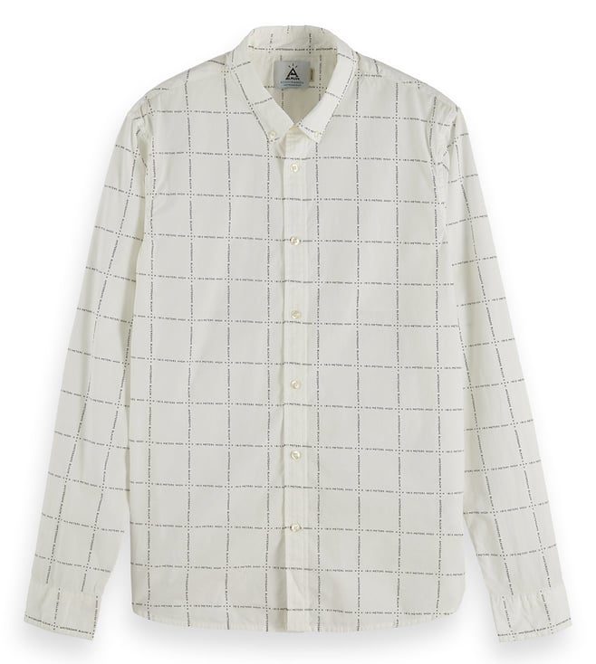 Scotch /& Soda Mens Checked Cotton Shirt Regular Fit