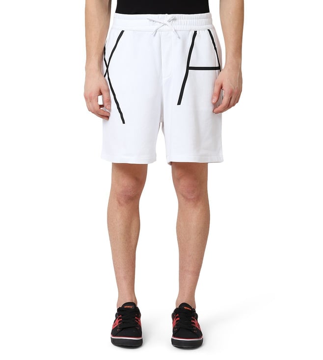 Buy Armani Exchange White & Black Ax Lines Regular Fit Logo Shorts for Men  Online @ Tata CLiQ Luxury