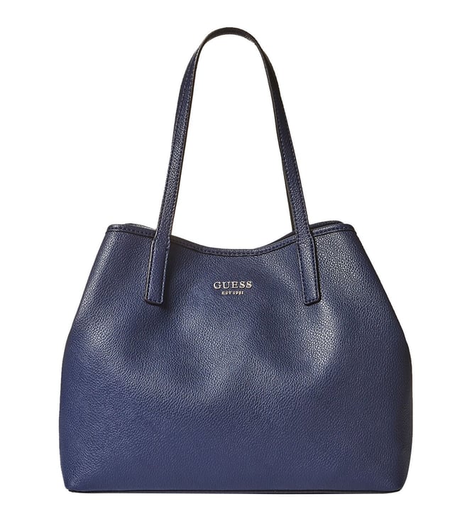 guess navy handbag