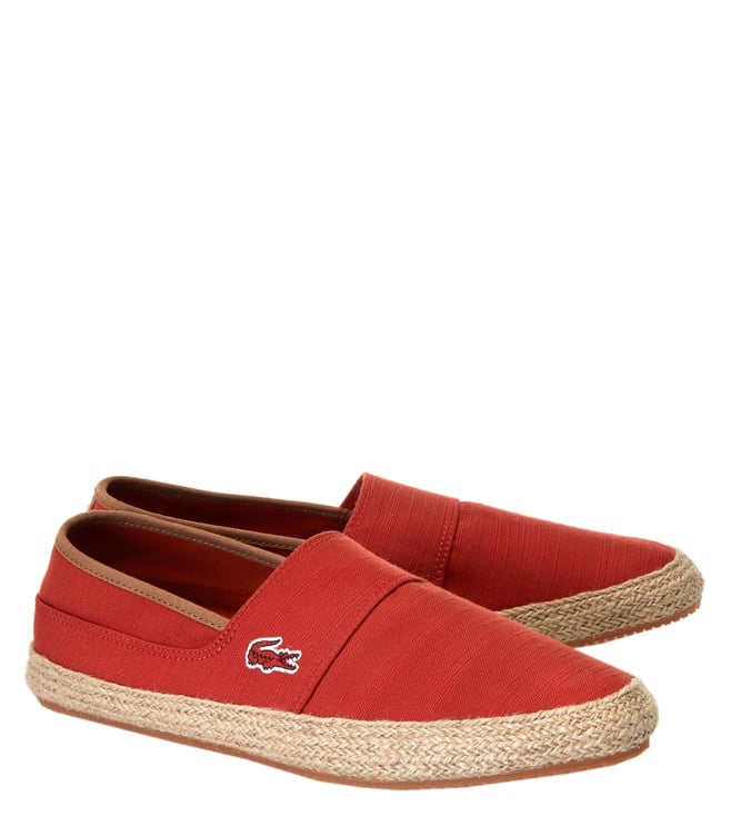 Buy Lacoste Red & Light Brown Marice Canvas Tonal Croc Espadrilles for Men  Online @ Tata CLiQ Luxury