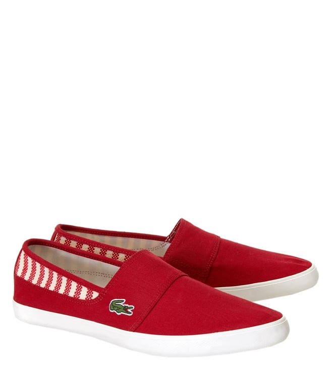 lacoste red loafers