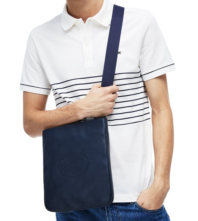 Buy Lacoste L.12.12 Cuir Casual Small Logo Cross Body Bag for Men ...