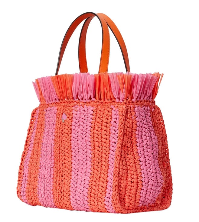 Buy Kate Spade Multi Sam Stripe Straw Medium Satchel for Women Online