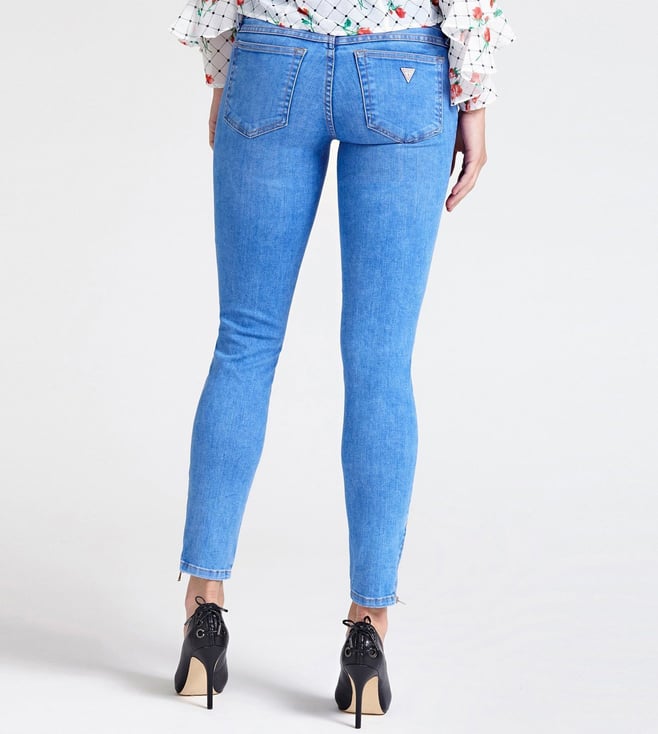 guess marilyn 3 zip skinny low