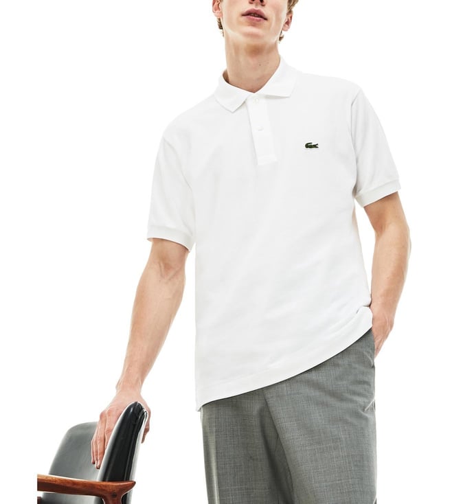 lacoste white polo t shirt