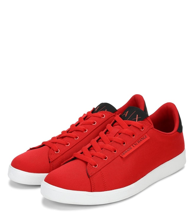 Buy Armani Exchange Red & Black Men Sneakers Online @ Tata CLiQ Luxury