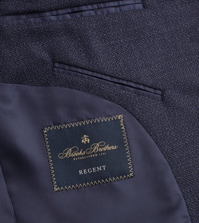 Buy Brooks Brothers Dark Blue Regent Fit Hopsack Sport Coat for Men