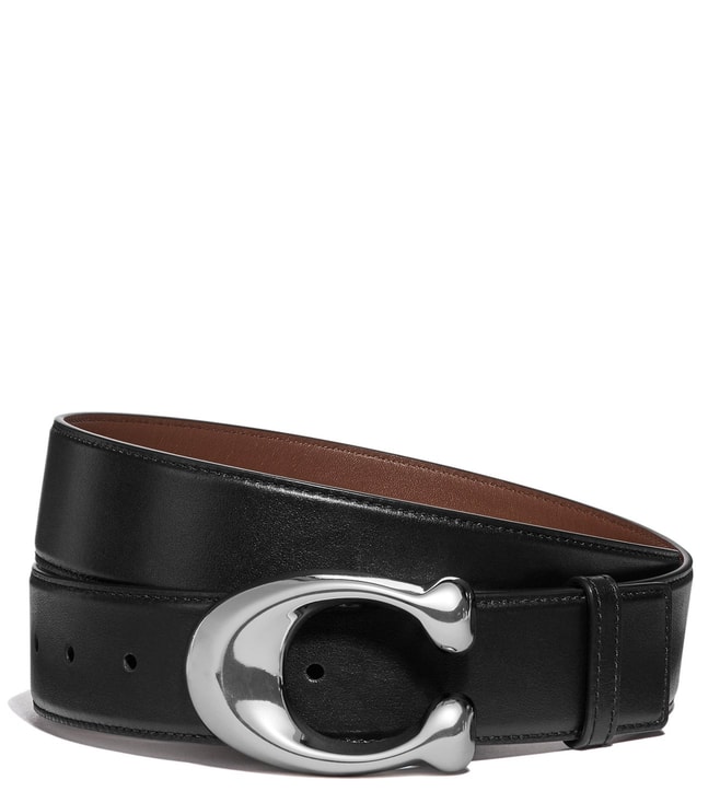 Buy Coach Black & Saddle Leather Belt for Men Online @ Tata CLiQ Luxury