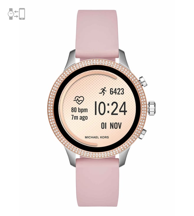 michael kors runway smartwatch pink