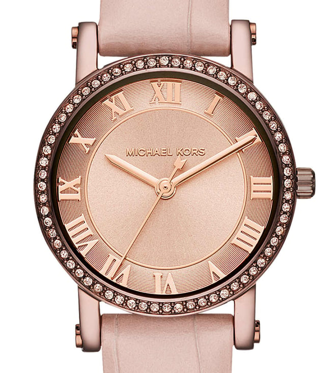 michael kors norie rose gold watch