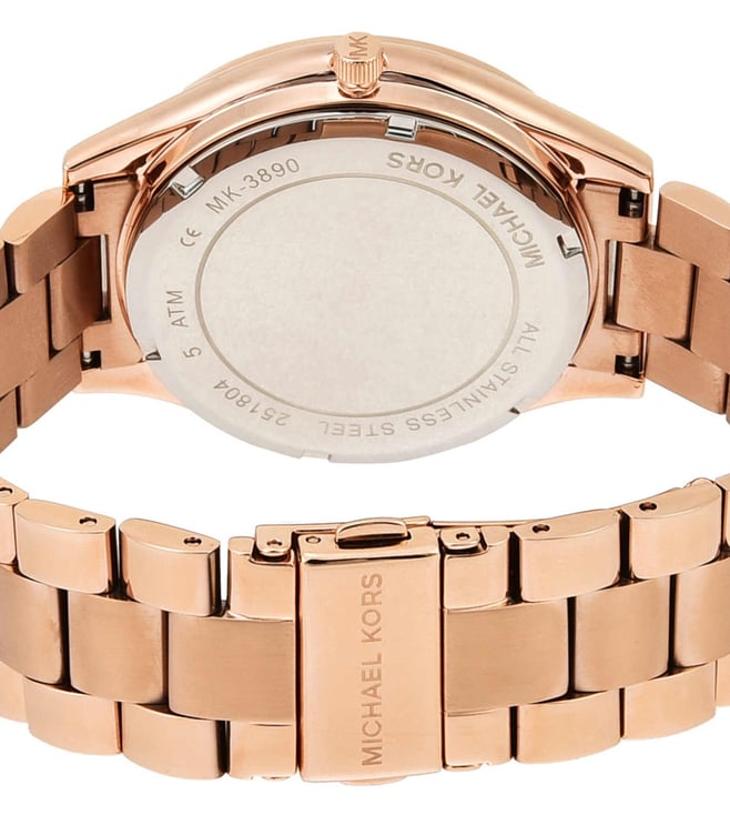 mk slim runway rose gold