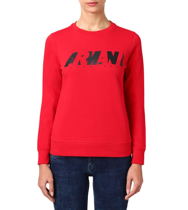 armani exchange red sweatshirt