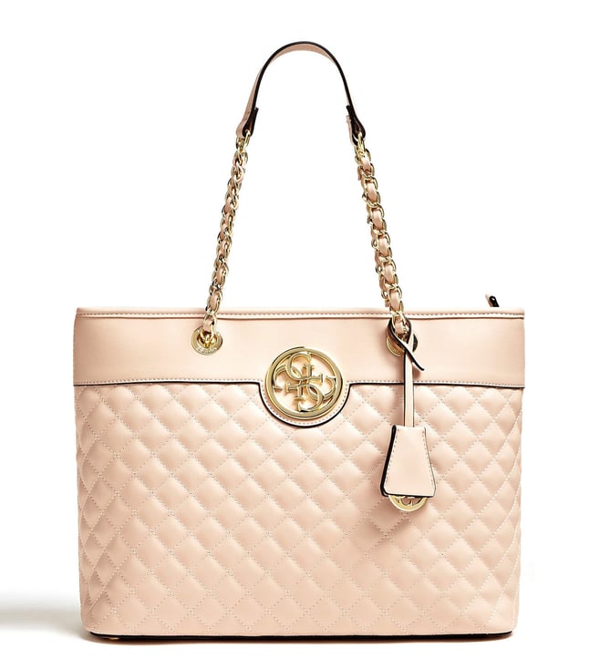 guess pink quilted bag