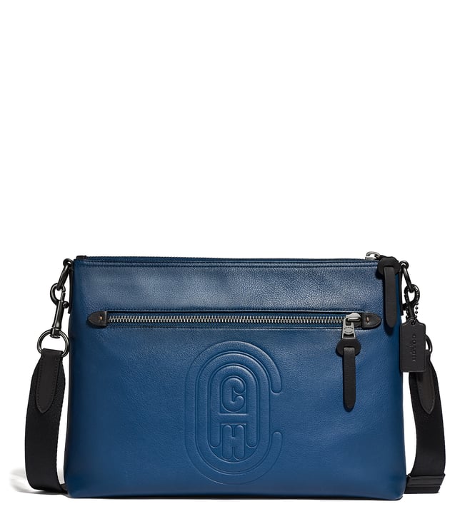 Buy Coach Black Copper & True Blue Rivington Small Messenger Bag for Men  Online @ Tata CLiQ Luxury