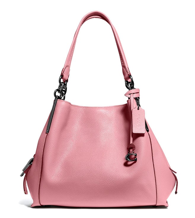 Buy Coach Gunmetal & True Pink Dalton 28 Medium Shoulder Bag for Women ...