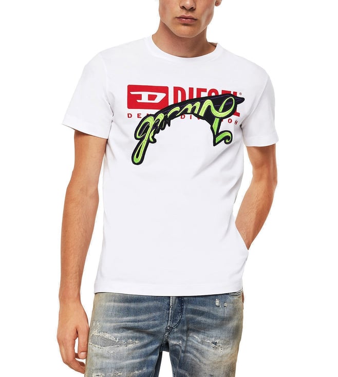 diesel t diego t shirt white
