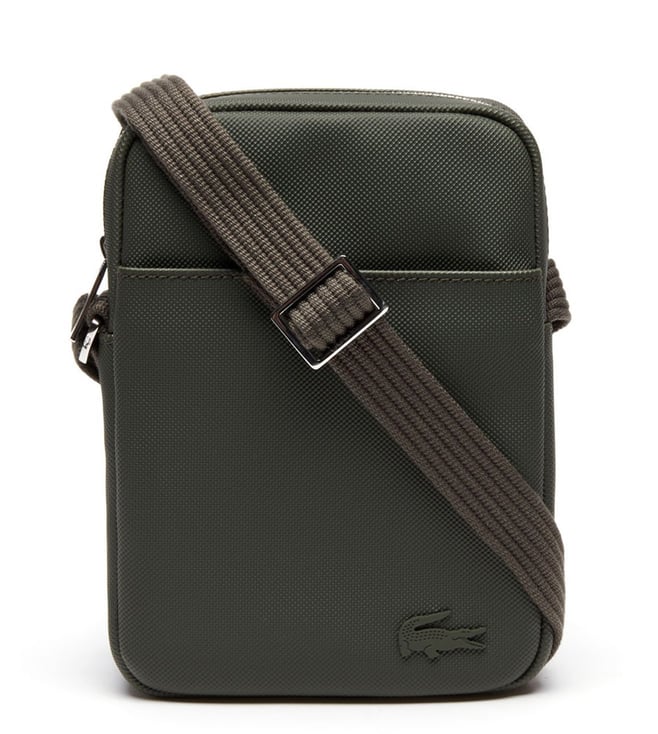 lacoste men's classic vertical zip bag