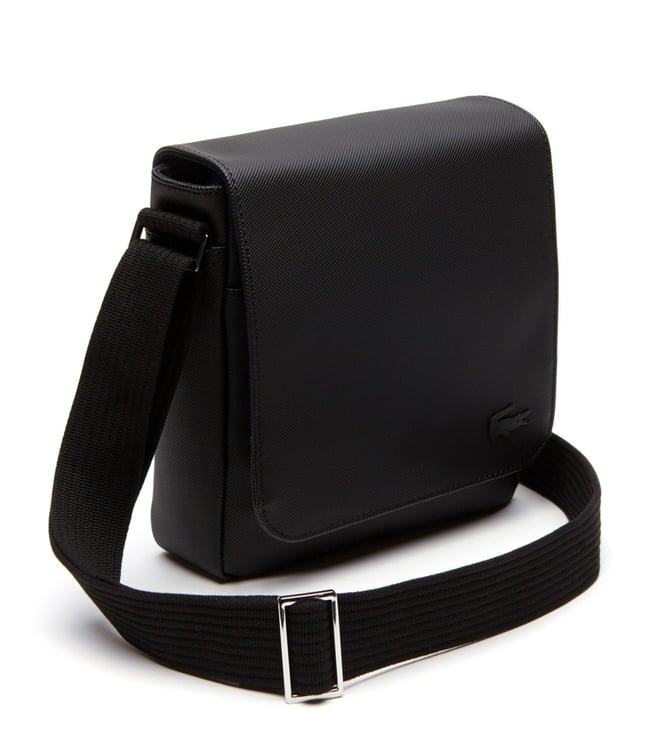 Buy Lacoste Black Mens Classic Medium Petit Pique Flap Bag for Men Online @ Tata CLiQ Luxury