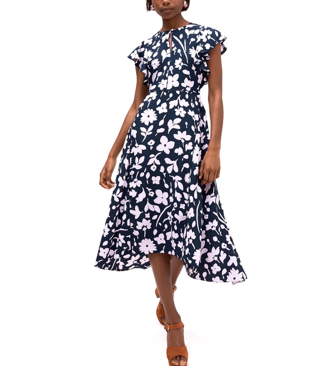 Buy Kate Spade Prison Navy Splash Flutter Sleeve Floral Dress for  